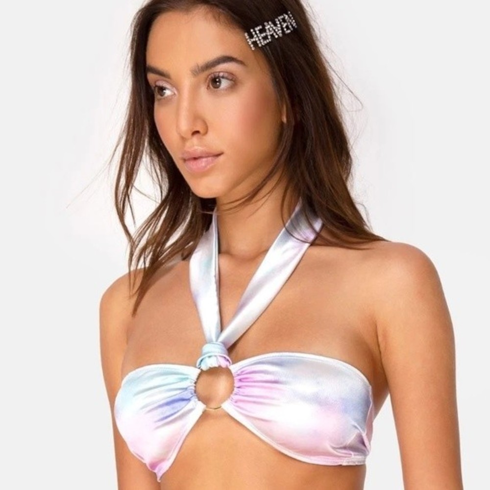 Motel Rocks Crop Top Pastel Tie-Dye